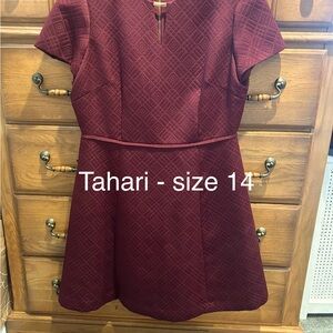 Tahari Burgundy Dress